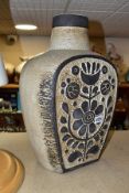 DIETER PETER FOR CARSTENS CERAMIC VASE, decorated with stylised flowers, circa 1970's impressed to