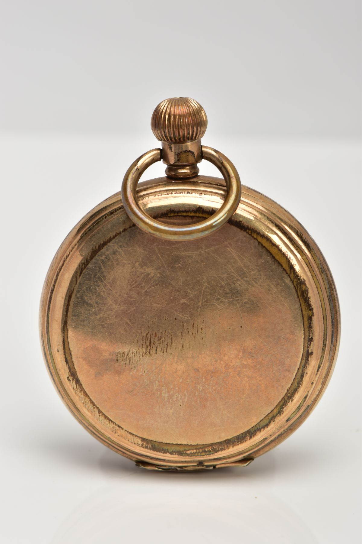 A GOLD-PLATED FULL HUNTER POCKET WATCH, white dial signed 'Thomas Russell & Son, Liverpool', Roman - Image 2 of 6