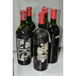 CHATEAU LEOVILLE LAS CASES, five bottles of Leoville Las Cases Saint-Julien, probable 1960's -