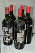 CHATEAU LEOVILLE LAS CASES, five bottles of Leoville Las Cases Saint-Julien, probable 1960's -