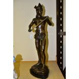 AFTER ANDREW PAUL ARTHUR MASSOULLE, a 20th century bronze figure - The Sword of Valour, cast as a