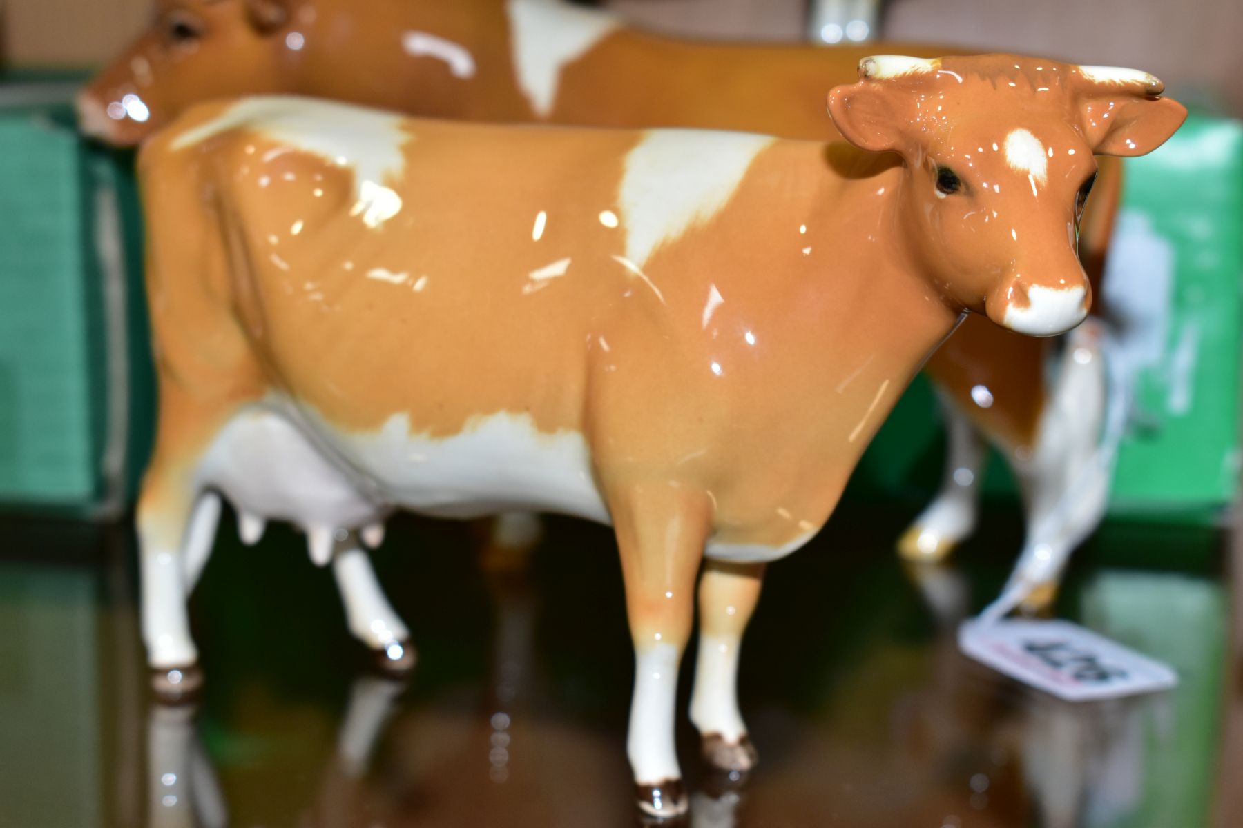 BESWICK GUERNSEY CATTLE, comprising Bull Ch. Sabrina's Sir Richmond 14th, No.1451 two Guernsey Cows, - Image 3 of 6