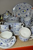 MASONS 'DENMARK' PATTERN TEA WARES, etc, comprising fifteen cups, fourteen saucers, two larger