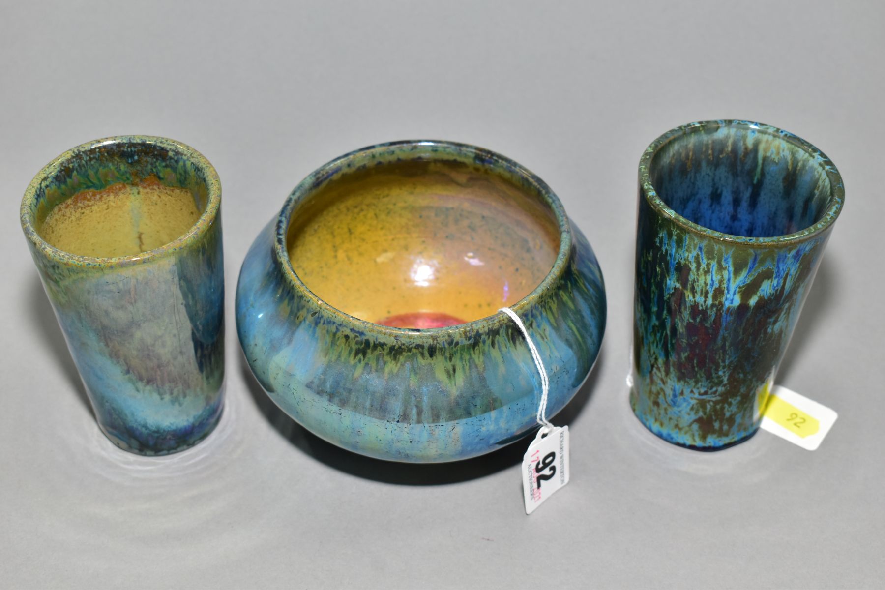 ALPHONSE CYTERE (FRANCE 1861-1941) for Ramberville Pottery, comprising an iridescent drip glaze - Image 2 of 4