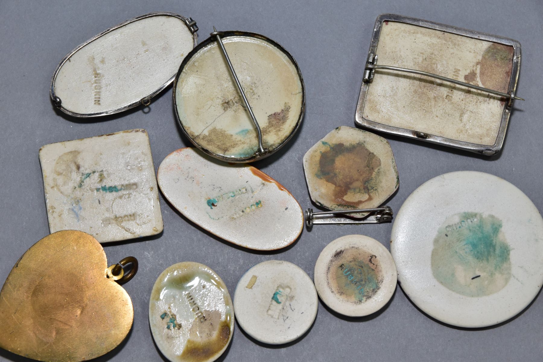NINE RUSKIN ENAMELS, three mounted as brooches, together with two Ruskin style enamels, one - Image 3 of 3