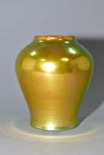 A ZSOLNAY PECS IRIDESCENT BALUSTER SHAPED VASE, printed marks to the base, height approximately 14cm