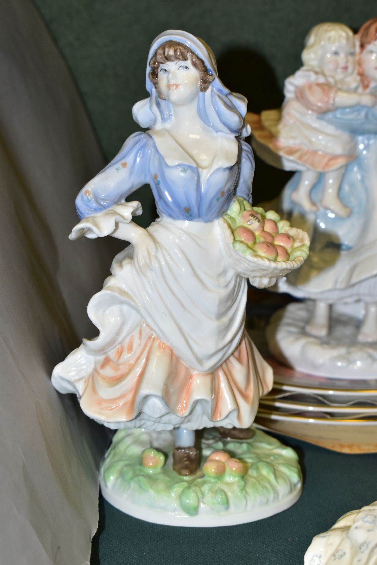 A GROUP OF FIVE ROYAL WORCESTER FIGURES AND THREE COLLECTORS PLATES, comprising The Victoria & - Image 3 of 8