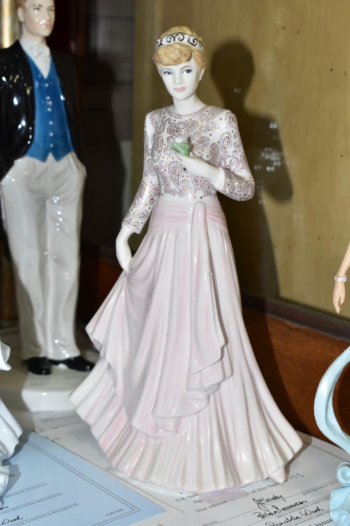 FIVE PRINCESS DIANA FIGURES, comprising four Limited Edition Coalport figures, all with - Image 4 of 10