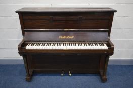 A COLLARD AND COLLARD OVERSTRUNG UPRIGHT PIANO, with ivory and ebony keys (retuned in 2021)