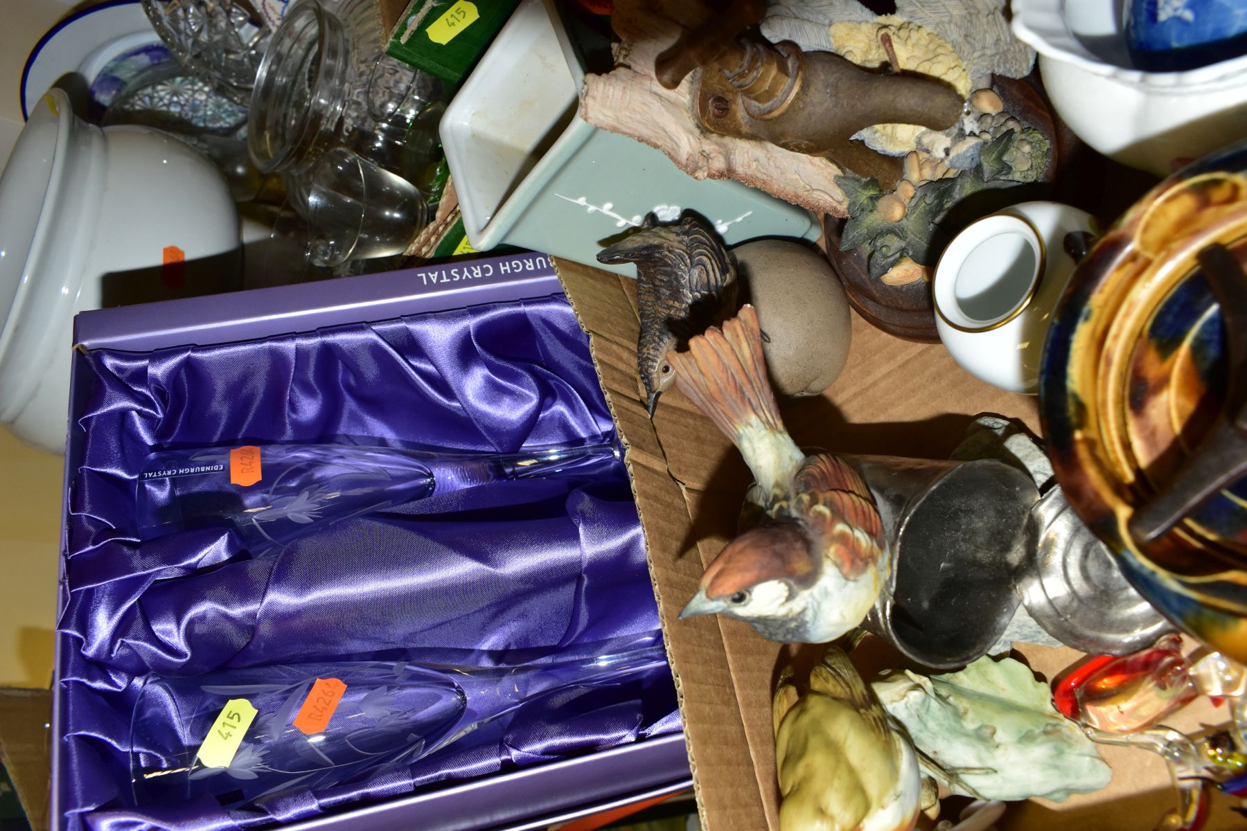 SIX BOXES OF CERAMICS AND GLASS, including Royal Albert Old Country Roses teapot, vintage Poole - Bild 12 aus 18