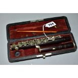 A CASED COCUS PICCOLO BY FRANZ O. ADLER, also marked for George Bromley, Birmingham, assembled