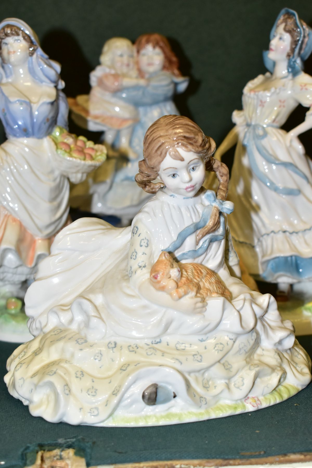 A GROUP OF FIVE ROYAL WORCESTER FIGURES AND THREE COLLECTORS PLATES, comprising The Victoria & - Image 4 of 8