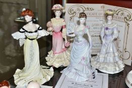FOUR LIMITED EDITION COALPORT FIGURES, 'Lillie Langtry' No.3653/12500, from Femmes Fatales