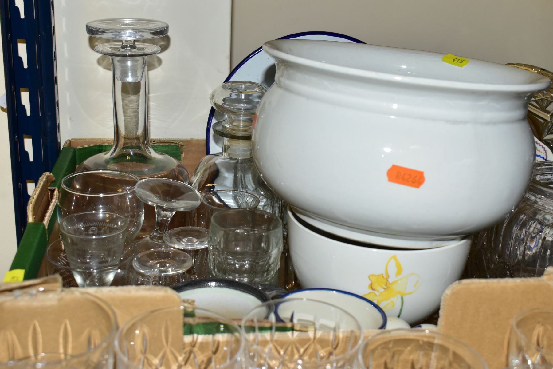 SIX BOXES OF CERAMICS AND GLASS, including Royal Albert Old Country Roses teapot, vintage Poole - Bild 3 aus 18