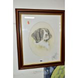 JOHN WATERHOUSE (BRITISH 1967) SPRINGER SPANIEL, a head portrait of a dog, signed and dated