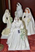 FOUR LIMITED EDITION COALPORT ROYAL BRIDES, Diana Princess of Wales No.904/12500, with