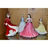 THREE ROYAL DOULTON LADIES AND A COALPORT LADY, comprising Royal Doulton 'Happy Birthday 2002'