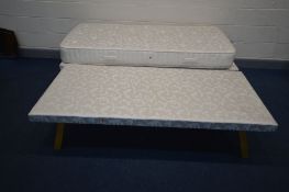 A BED COMPANY SINGLE GUEST BED and one mattress