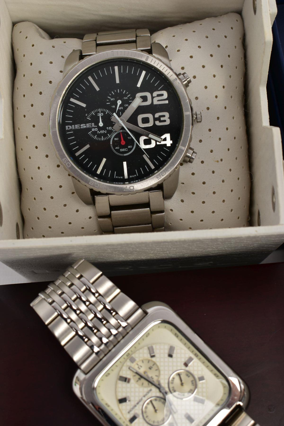 FOUR BOXED GENTS WRISTWATCHES, to include a 'Tommy Hilfiger' chronograph wristwatch fitted with a - Image 2 of 9