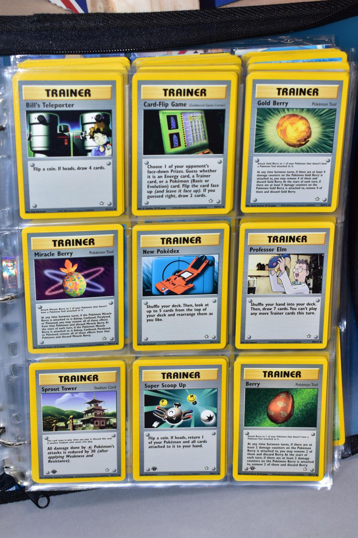 A BLUE POKEMON FOLDER CONTAINING AN ALMOST COMPLETE NEO GENESIS SET, which includes first - Bild 12 aus 33