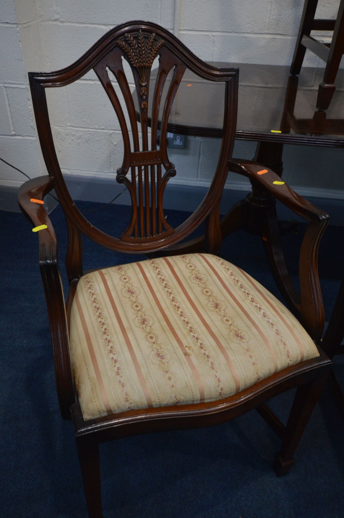 A MAHOGANY TILT TOP TWIN PEDESTAL DINING TABLE, with a single additional leaf, open length 227cm x - Image 3 of 6