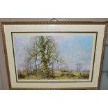 A SIGNED DAVID SHEPHERD PRINT, 'This England', a rural landscape scene, framed and glazed