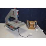 A VINTAGE BLACK AND DECKER HD1245 6in Bench Grinder and a Black and Decker DN339 bandsaw (both PAT