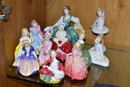 ELEVEN ROYAL DOULTON FIGURES, comprising 'Elyse' HN2474 (second), 'Little Ballerina' HN3395, 'Star