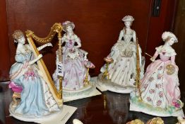 A SET OF FOUR ROYAL WORCESTER LIMITED EDITION FIGURINES, from The Graceful Arts Collection,