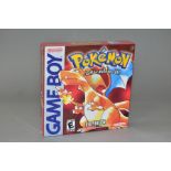 A SEALED BOXED NORTH AMERICAN COPY OF POKEMON RED FOR THE GAMEBOY, the ESRB age rating logo, is of