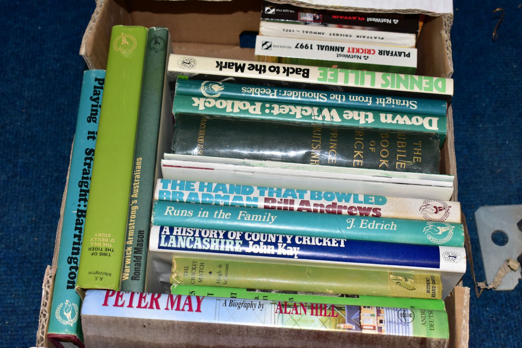 CRICKET BOOKS, four boxes containing approximately 90 Cricket titles including works by John Arlott, - Bild 4 aus 5