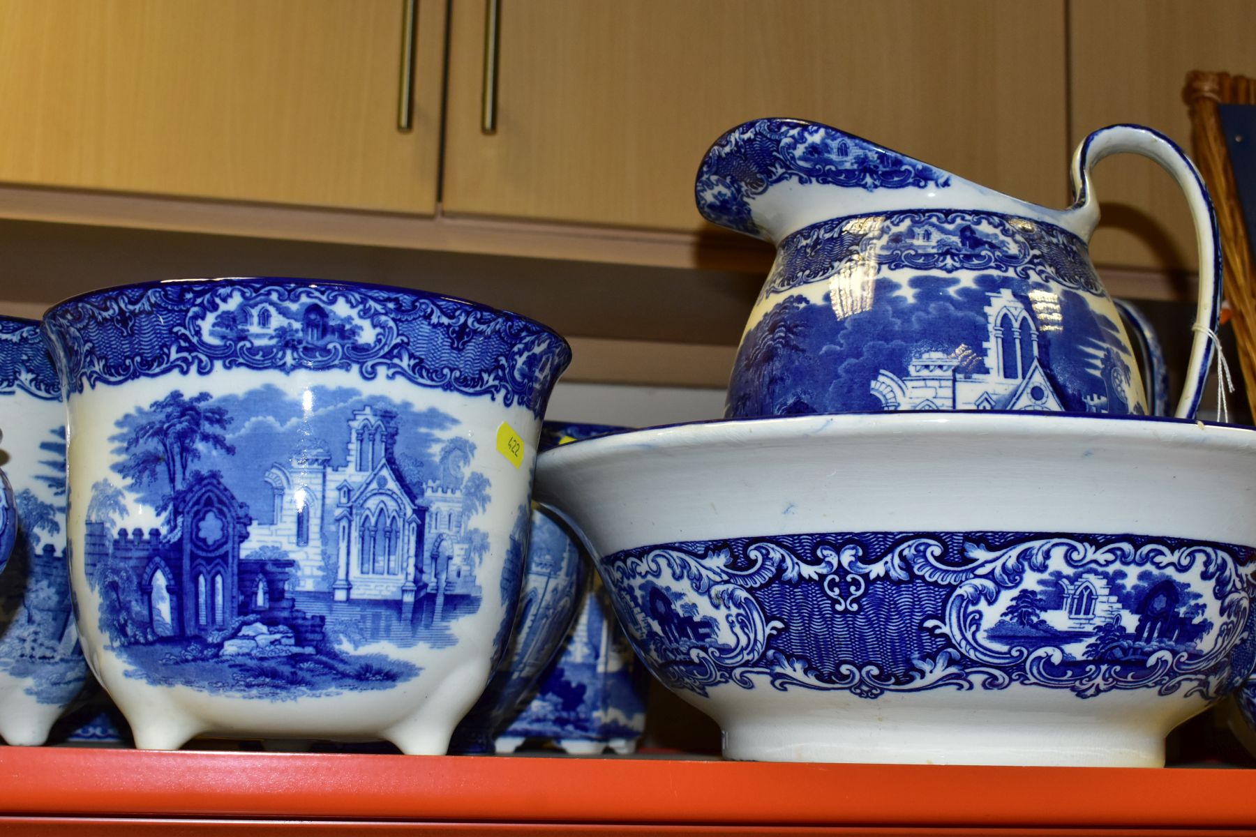 TWELVE PIECES OF 'ABBEY 1790' POTTERY BY GEORGE JONES & SONS, comprising two wash bowls and jug - Image 8 of 8