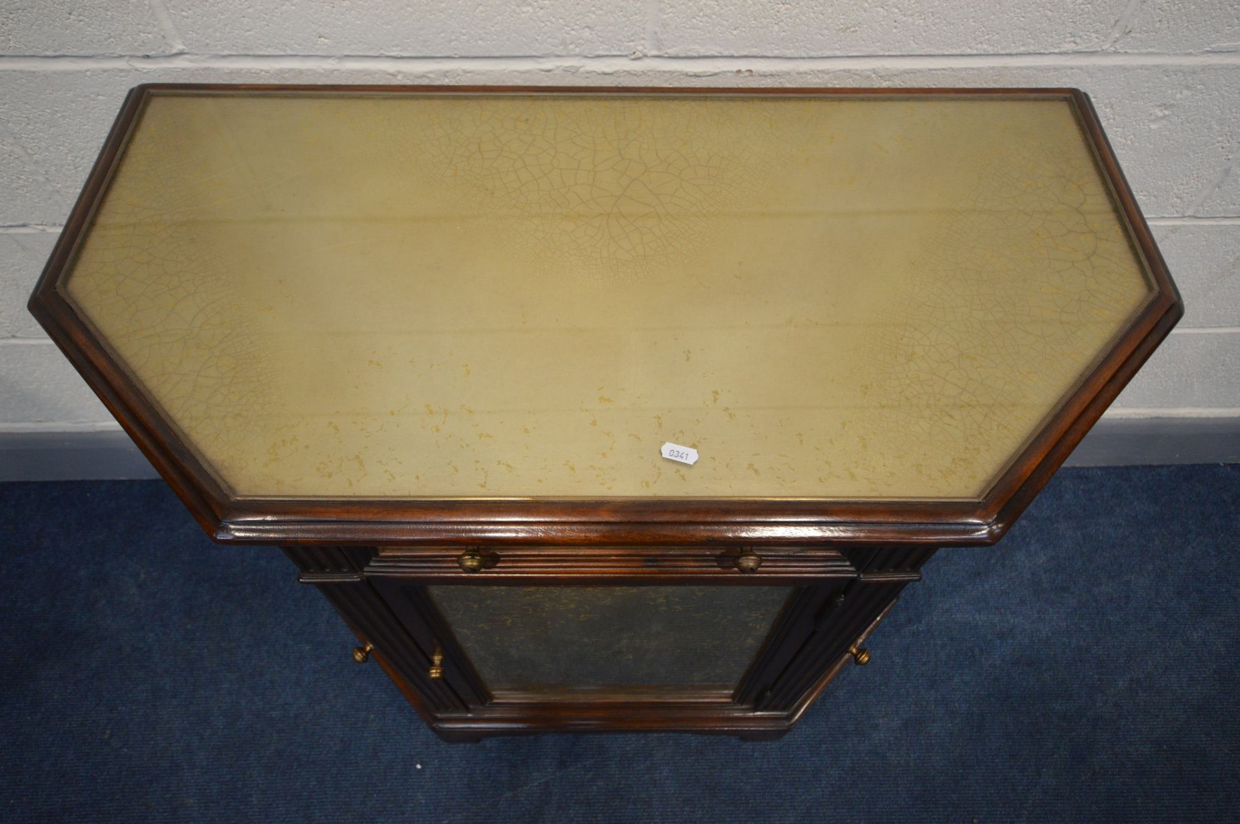 THEODORE ALEXANDER, a mahogany and gilt mirrored side cabinet, canted corners, three drawers and - Image 3 of 4