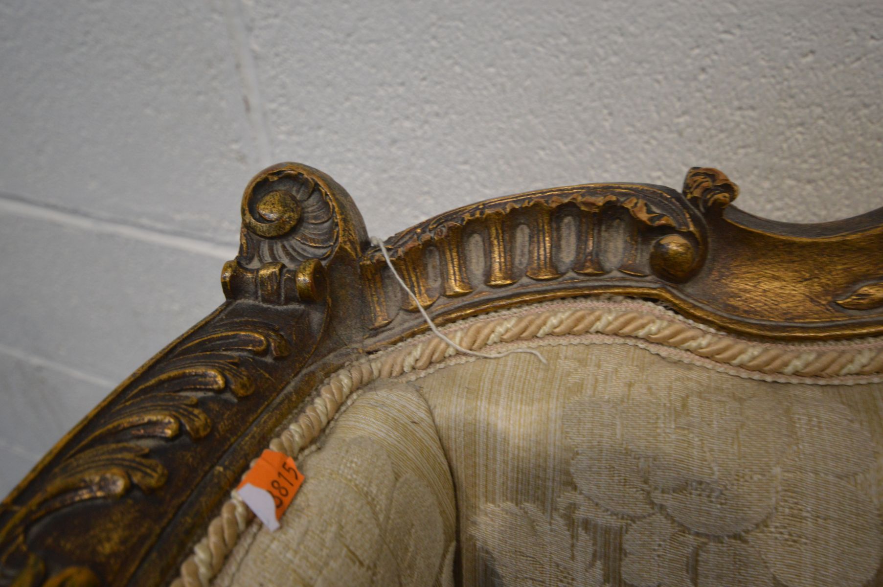 A FRENCH GILT FRAMED ARMCHAIR, width 76cm x depth 77cm x height 112cm (ideal for restoration) - Image 2 of 7