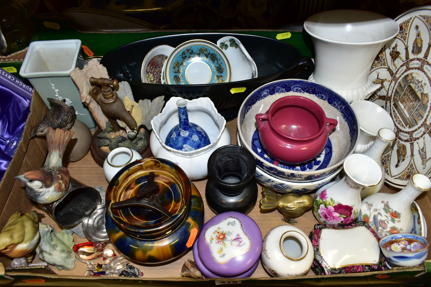 SIX BOXES OF CERAMICS AND GLASS, including Royal Albert Old Country Roses teapot, vintage Poole - Bild 15 aus 18