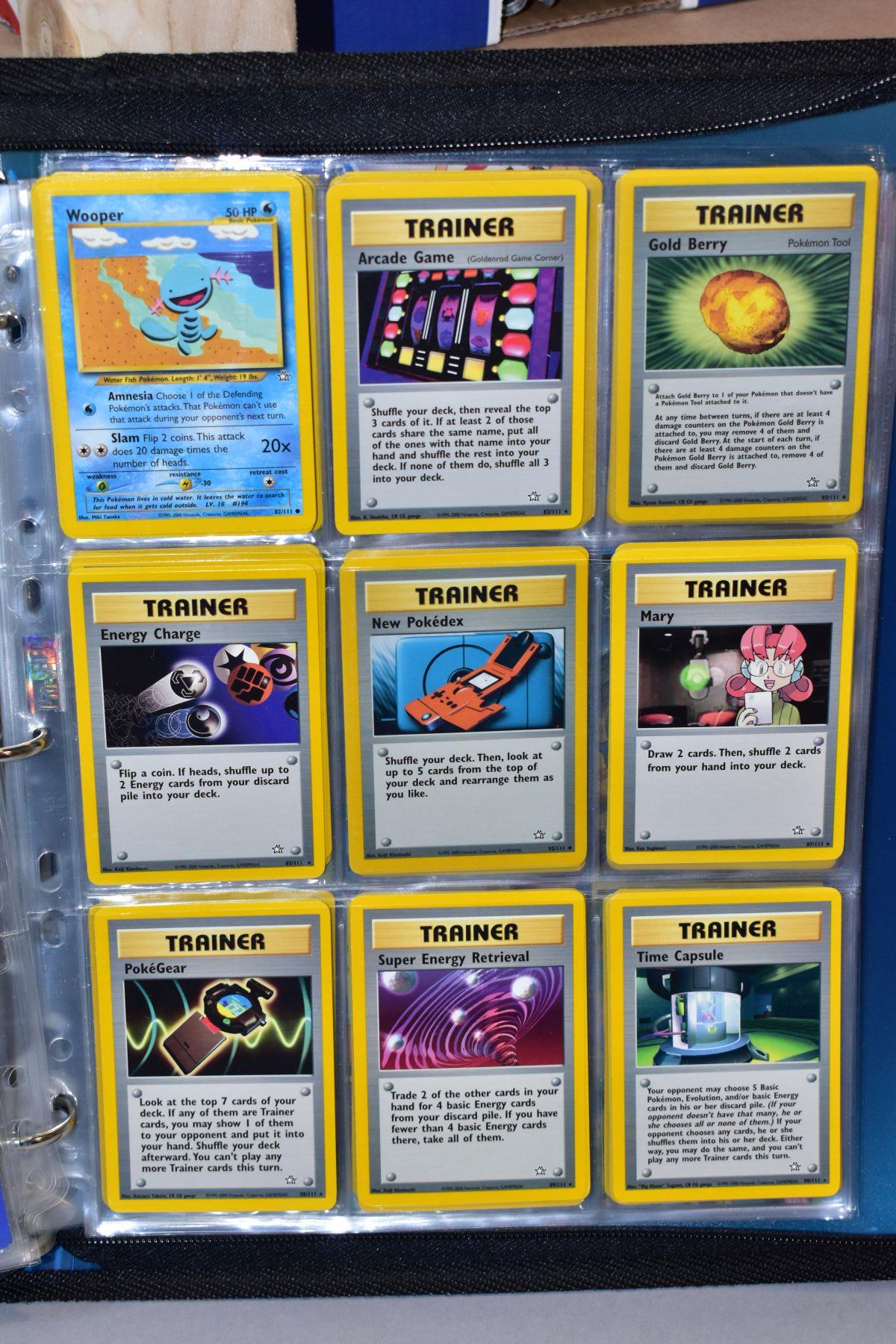 A BLUE POKEMON FOLDER CONTAINING AN ALMOST COMPLETE NEO GENESIS SET, which includes first - Bild 22 aus 33