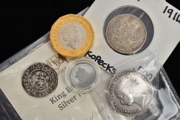 A PARCEL OF MIXED COINAGE to include a 2017 Nations of The Crown Silver Piedfort proof one pound