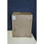 A BURTON SAFE COMPANY METAL SAFE width 38cm, depth 34cm, height 46cm (two keys)