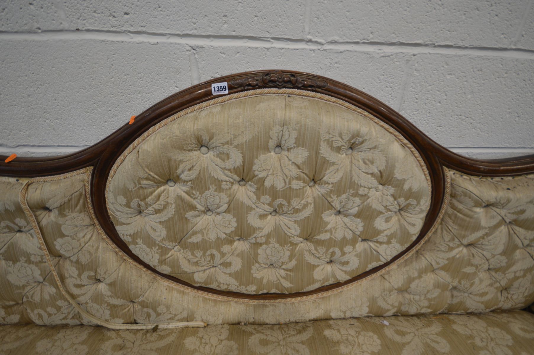 A VICTORIAN MAHOGANY SOFA, the wavy back to scrolled armrests, serpentine front, on cabriole legs, - Image 3 of 12