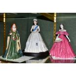 THREE ROYAL WORCESTER LIMITED EDITION FIGURES, comprising 'Her Regal Majesty' No.349/4950, with