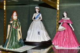 THREE ROYAL WORCESTER LIMITED EDITION FIGURES, comprising 'Her Regal Majesty' No.349/4950, with