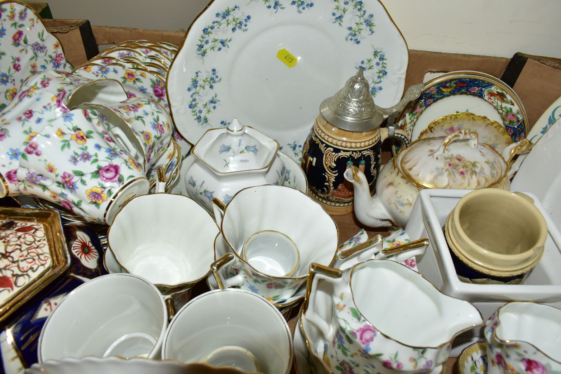 SIX BOXES OF CERAMICS AND GLASS, including Royal Albert Old Country Roses teapot, vintage Poole - Bild 17 aus 18