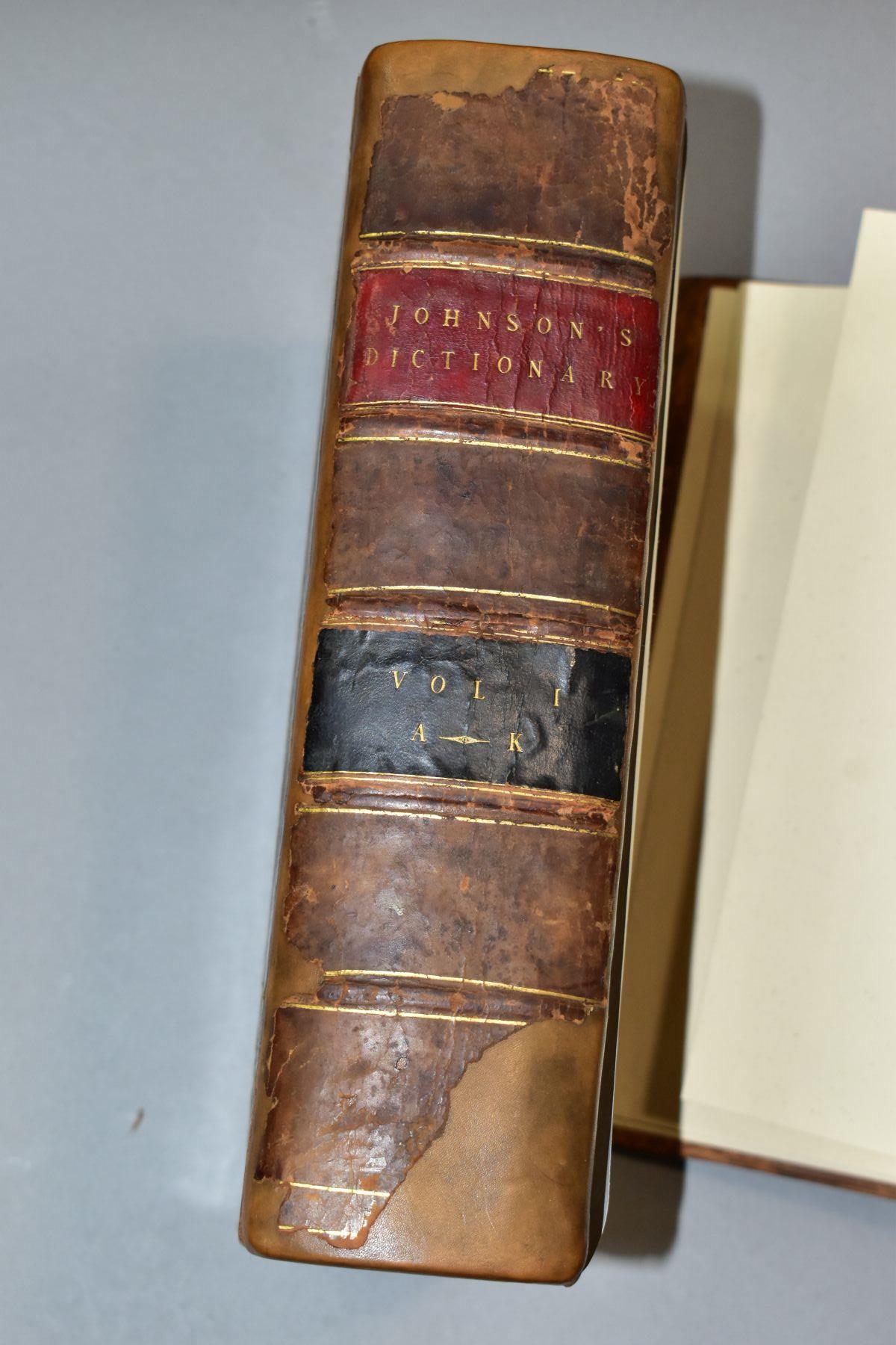 DR. SAMUEL JOHNSON: A DICTIONARY of the ENGLISH LANGAUAGE. Eighth Edition 1799, 2 Volumes, calf - Bild 3 aus 5