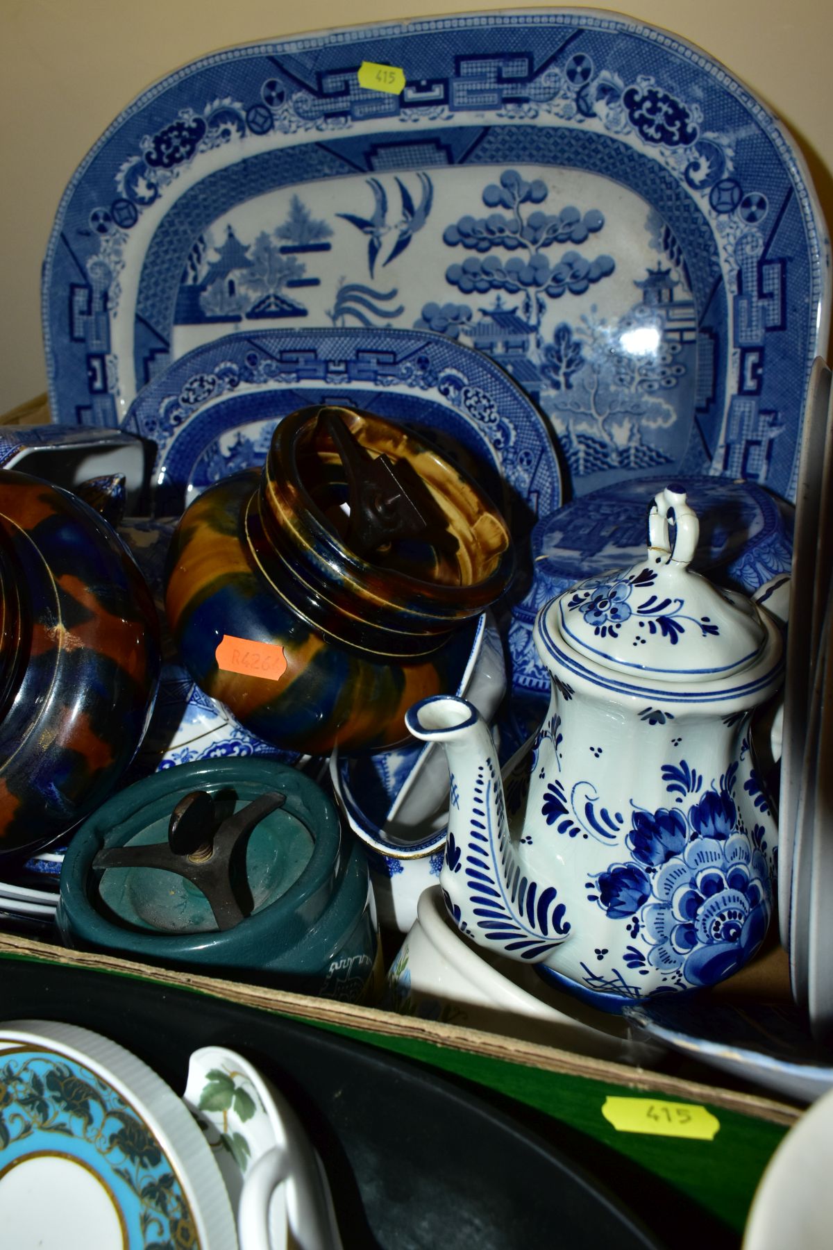 SIX BOXES OF CERAMICS AND GLASS, including Royal Albert Old Country Roses teapot, vintage Poole - Bild 6 aus 18