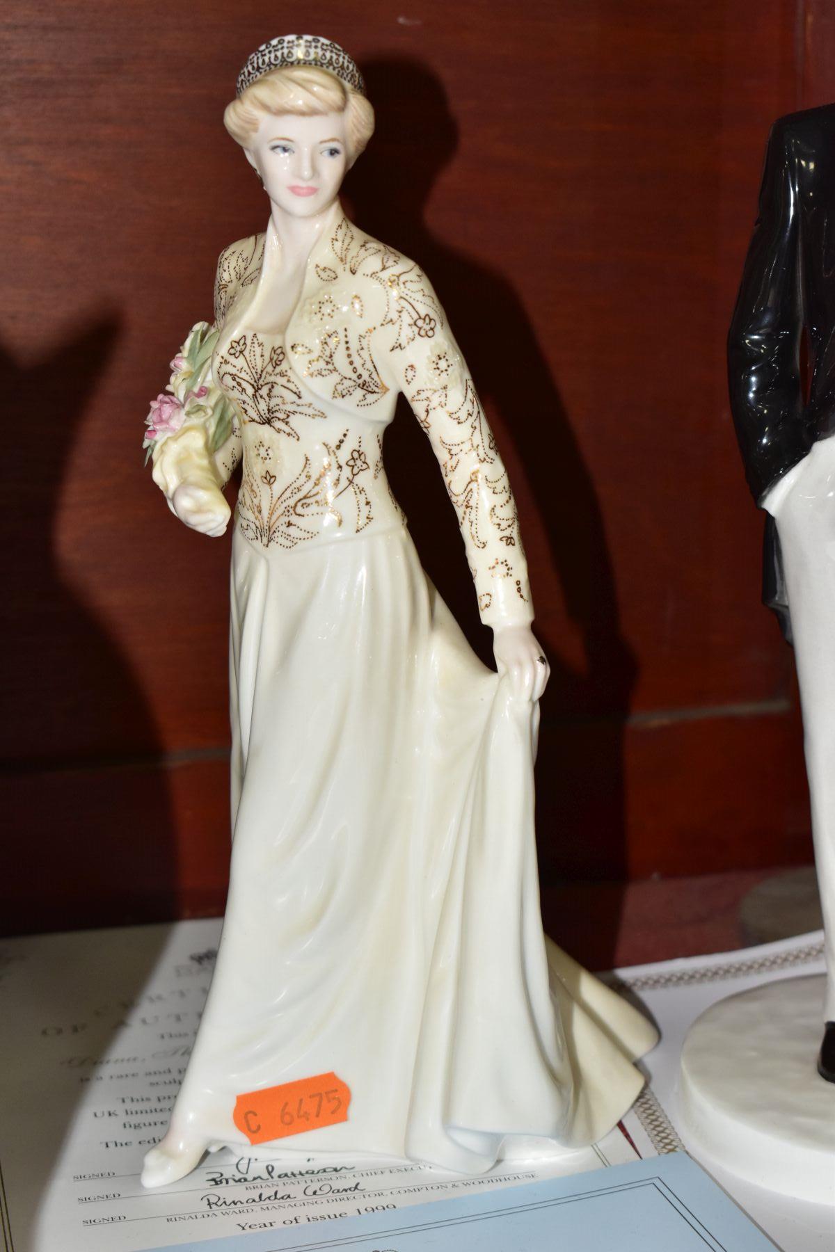 FIVE PRINCESS DIANA FIGURES, comprising four Limited Edition Coalport figures, all with - Image 6 of 10