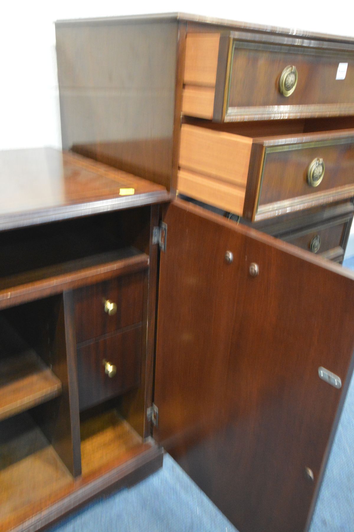 A COLLECTION OF MAHOGANY FURNITURE comprising a chest of six drawers, width 75cm x depth 45cm x - Image 2 of 3