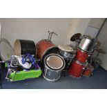 A QUANTITY OF DRUM EQUIPMENT in need of restoration