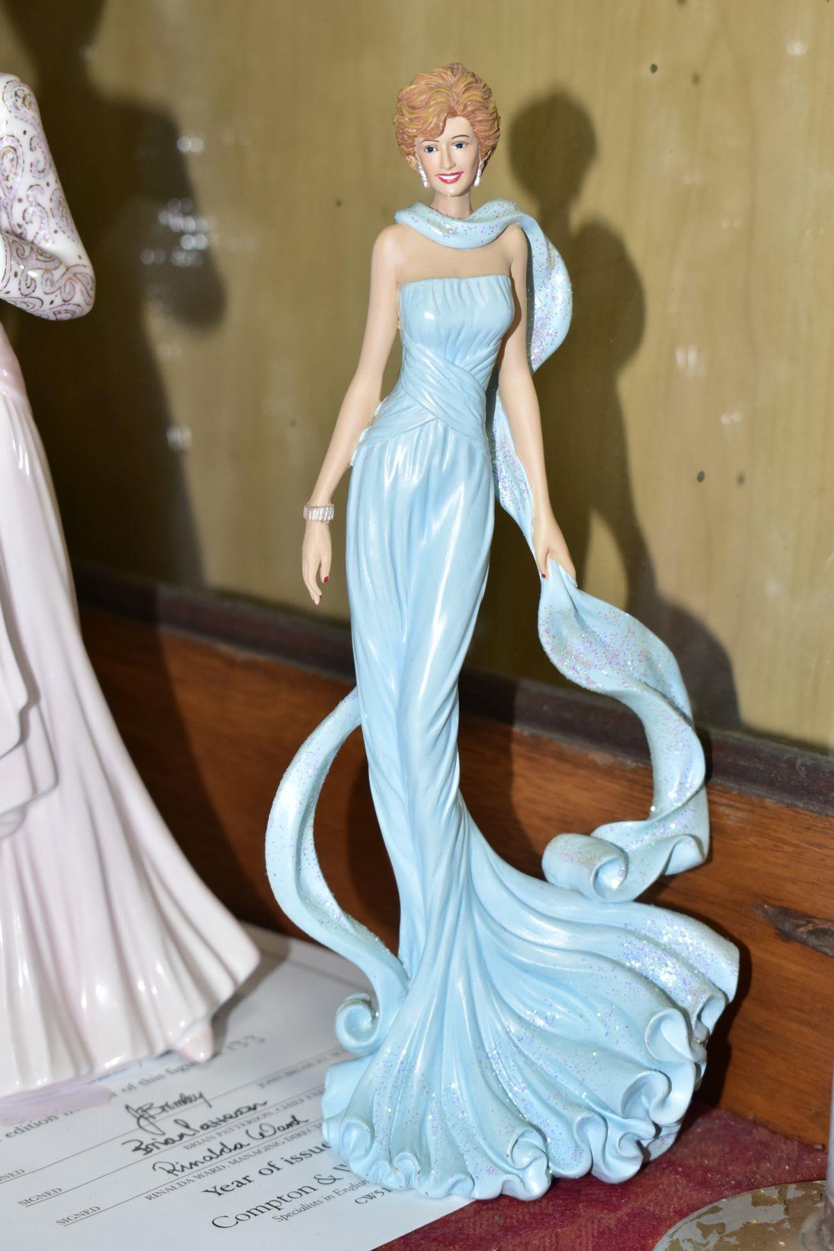 FIVE PRINCESS DIANA FIGURES, comprising four Limited Edition Coalport figures, all with - Image 5 of 10