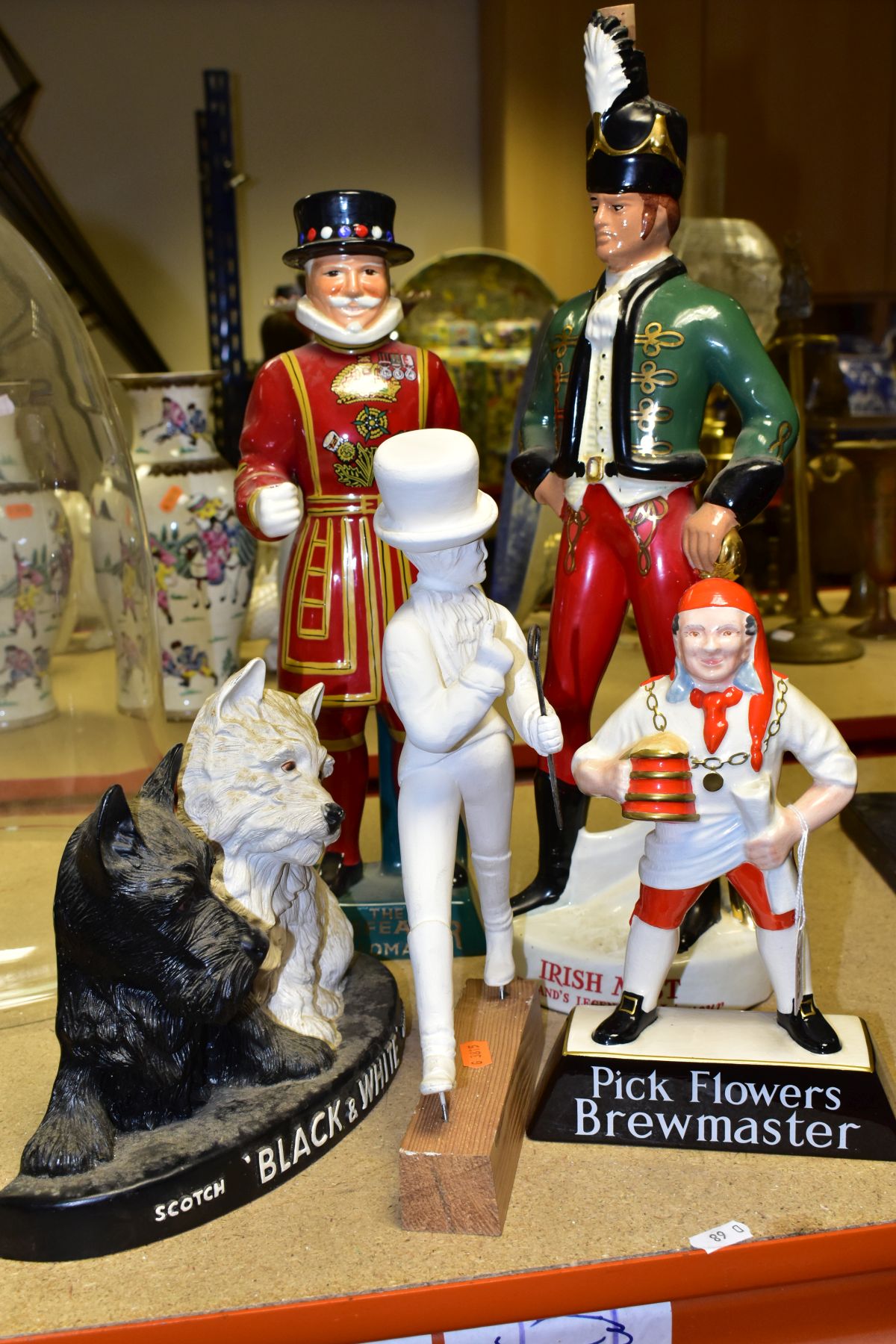 FIVE ADVERTISING FIGURES, comprising Carltonware 'Pick Flowers Brewmaster', height 23.5cm and 'The