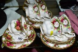 TWENTY PIECES OF ROYAL ALBERT, comprising 'Old Country Roses' cup, saucer and 16cm diameter side